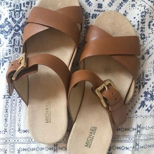 WORN ONCE!!! Michael Kors slip on sandals
